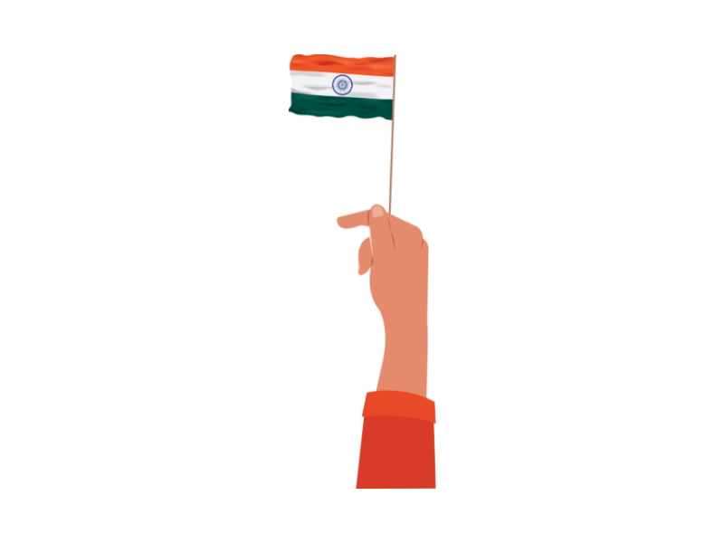 Hand-with-Indian-Flag png